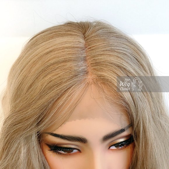 24" Ash Blonde Lace Wig Long Wavy | Abigail - Picture 9 of 10
